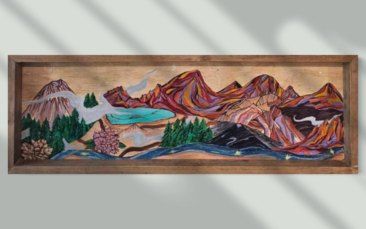 "Into The Mystic" Original Wood Burn Painting
