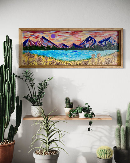 "Time to Wind Down" Original Wood Burned Painting