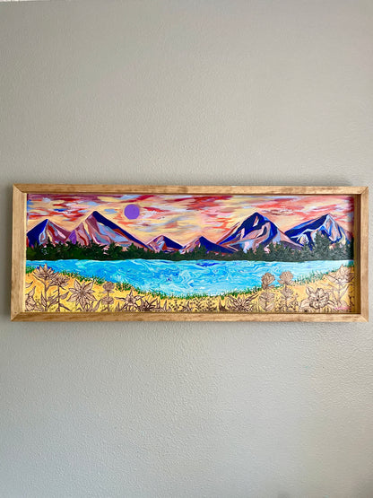 "Time to Wind Down" Original Wood Burned Painting