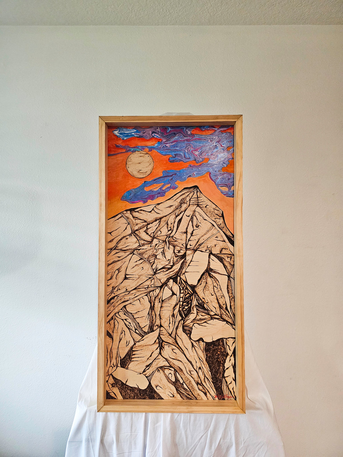 "For Infinity" Original Wood Burn Painting