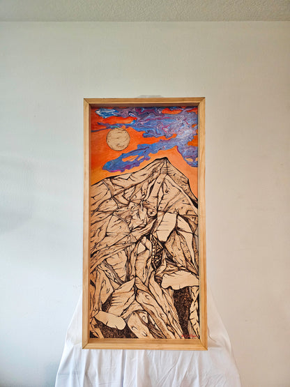 "For Infinity" Original Wood Burn Painting