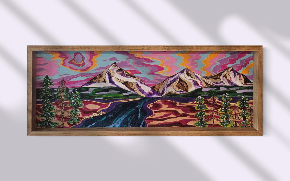 "Feeling Alive" Original Wood Burn Painting