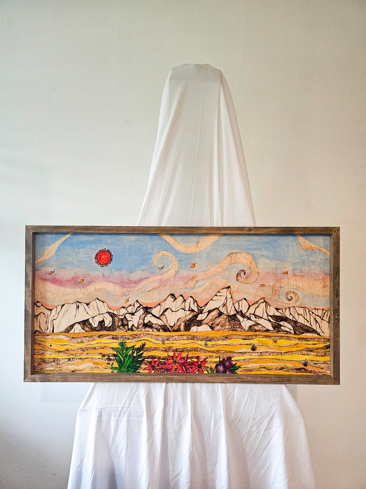 "Changing Seasons" Original Wood Burn Painting