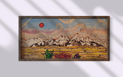 "Changing Seasons" Original Wood Burn Painting