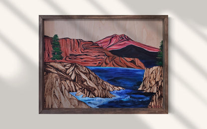 "In One Place" Original Wood Burn Painting