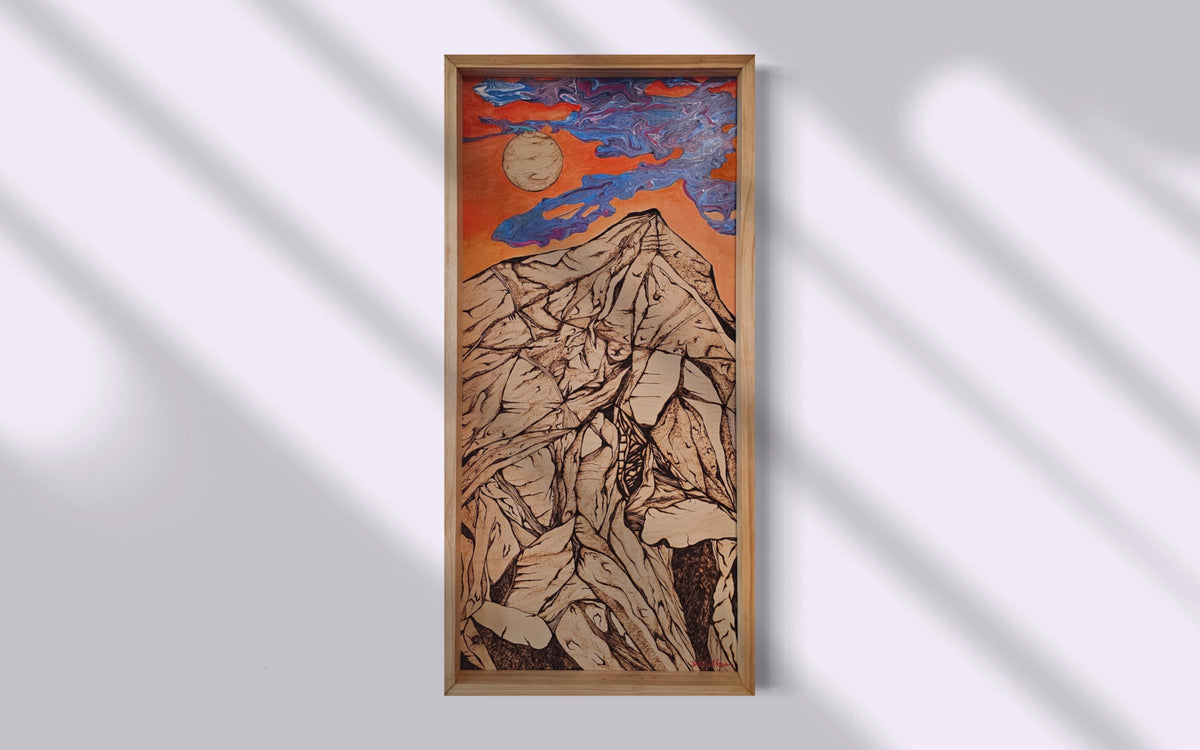 "For Infinity" Original Wood Burn Painting